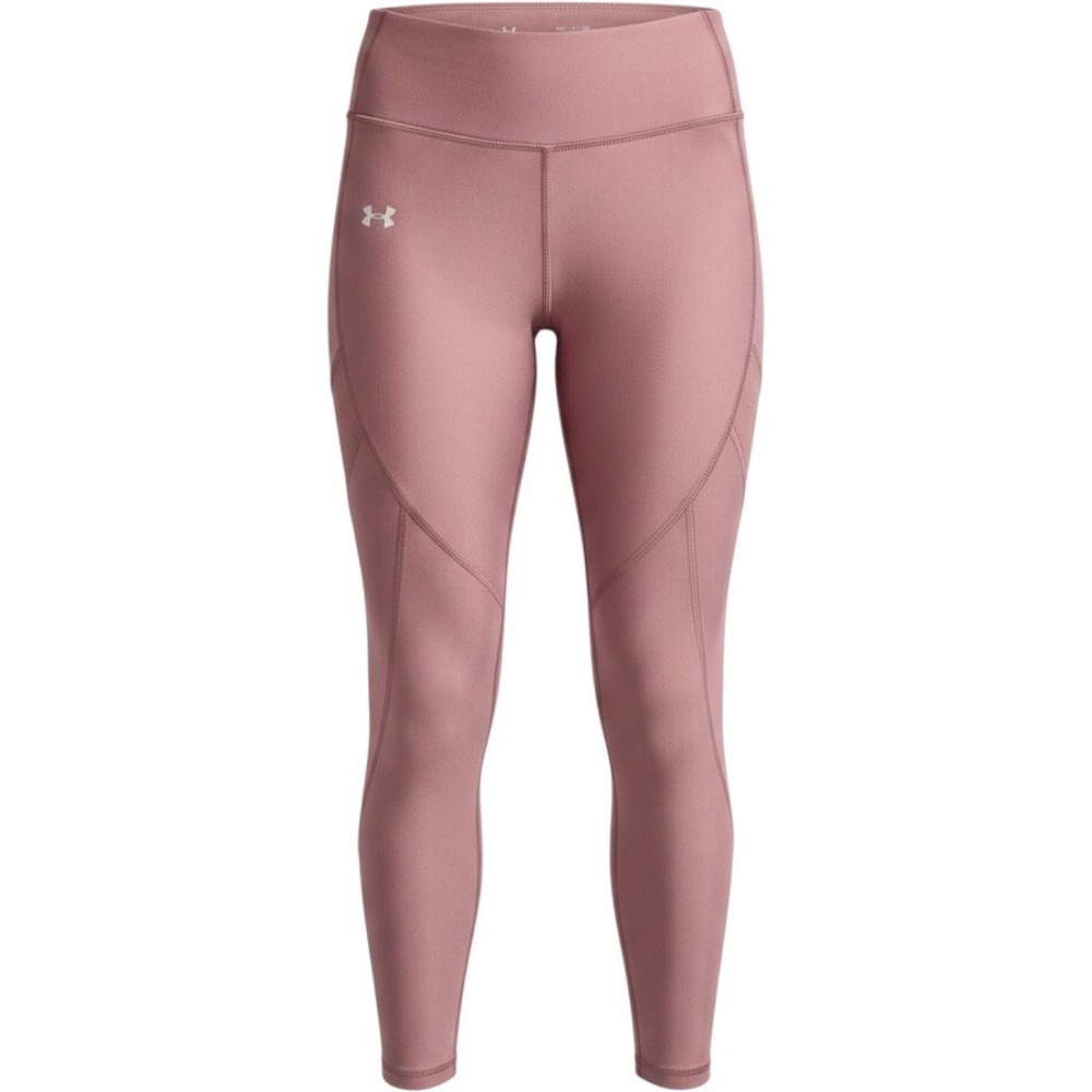 Under Armour HeatGear Compression Leggings Pink Laser Cut Crop Pockets Small